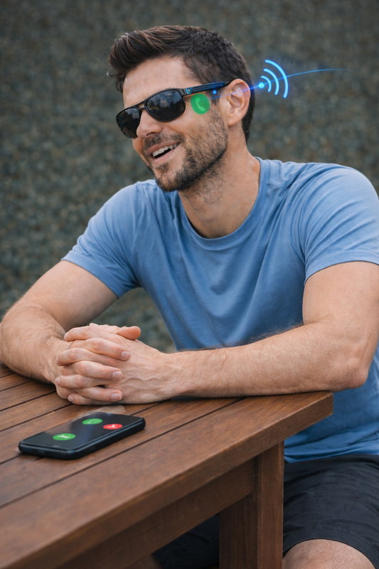 LENTES CON MICROFONO Y FONOS INCORPORADOS