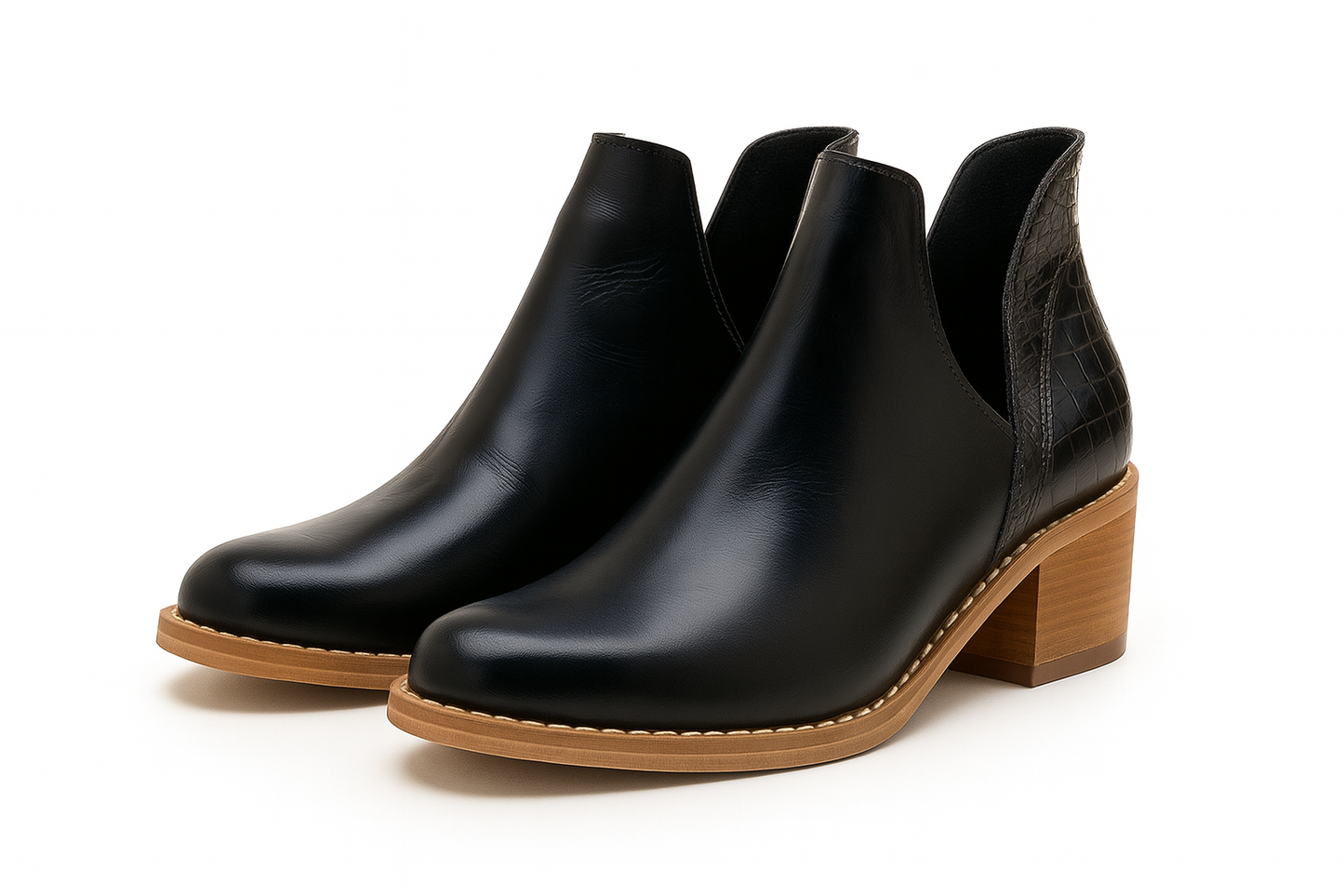 BOTINES CUERO NOIR-CHIC