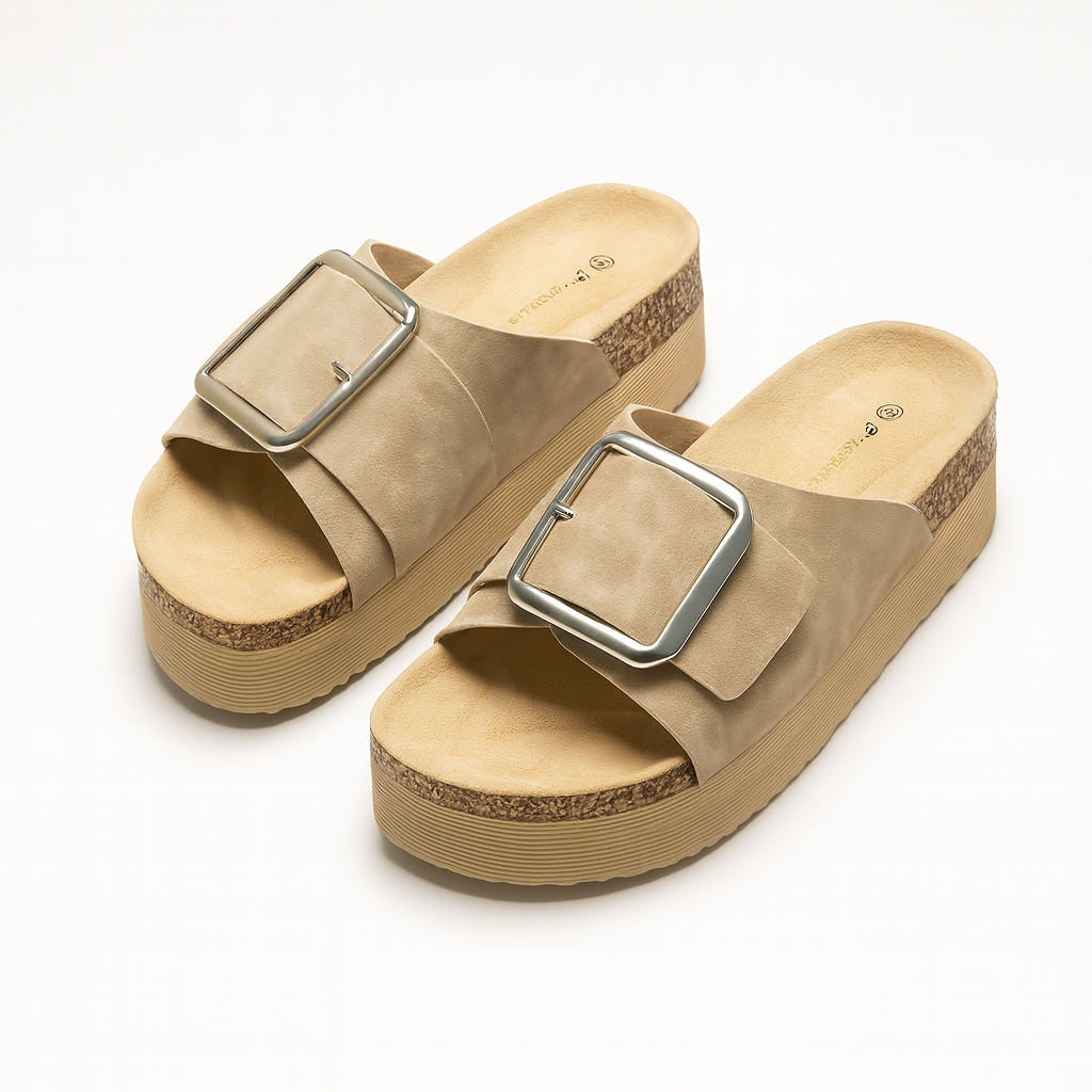 CHALAS MUJER BEIGE BLACK BROWN
