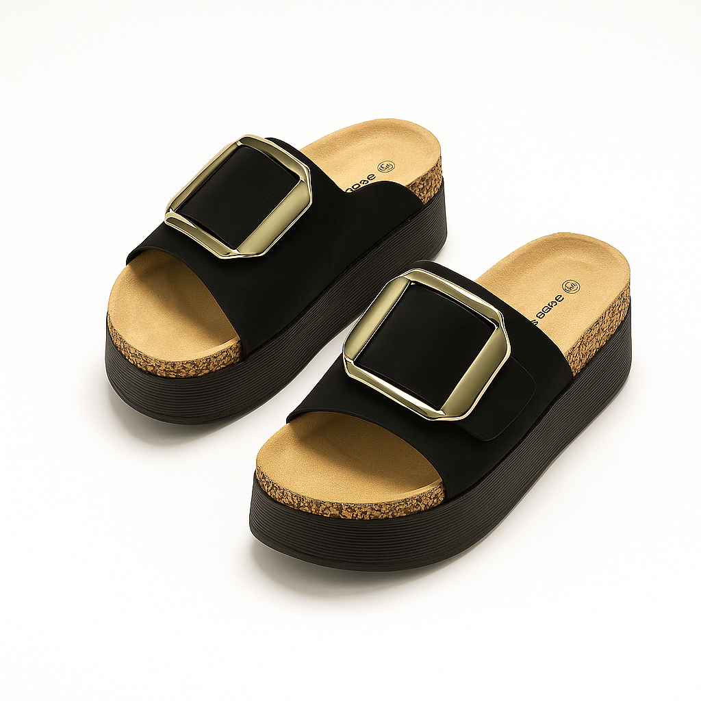 CHALAS MUJER BEIGE BLACK BROWN