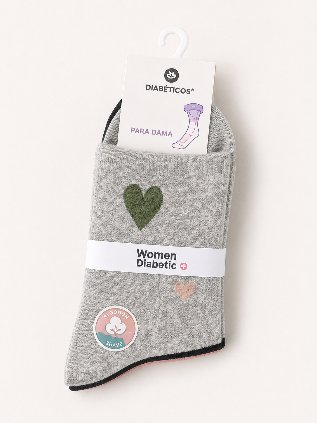 🧦 CALCETINES PARA DIABETES  DAMA ALGODÓN SUAVE ANTI PRESIÓN