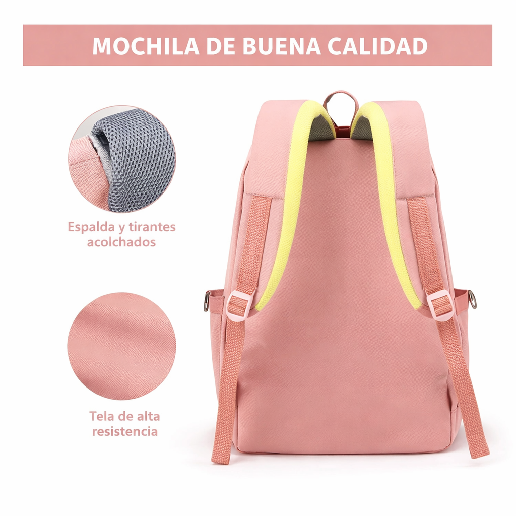 MOCHILA ESCOLAR CON OSITO NIÑAS
