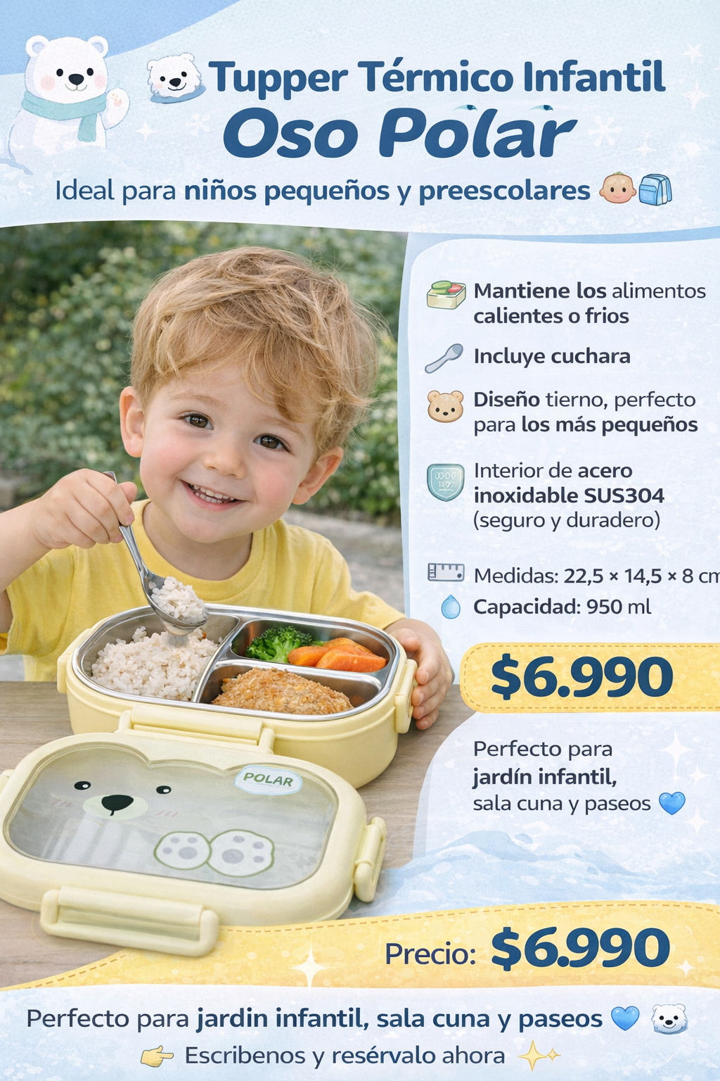 TUPPER TERMICO COLACIÓN NIÑOS Y NIÑAS