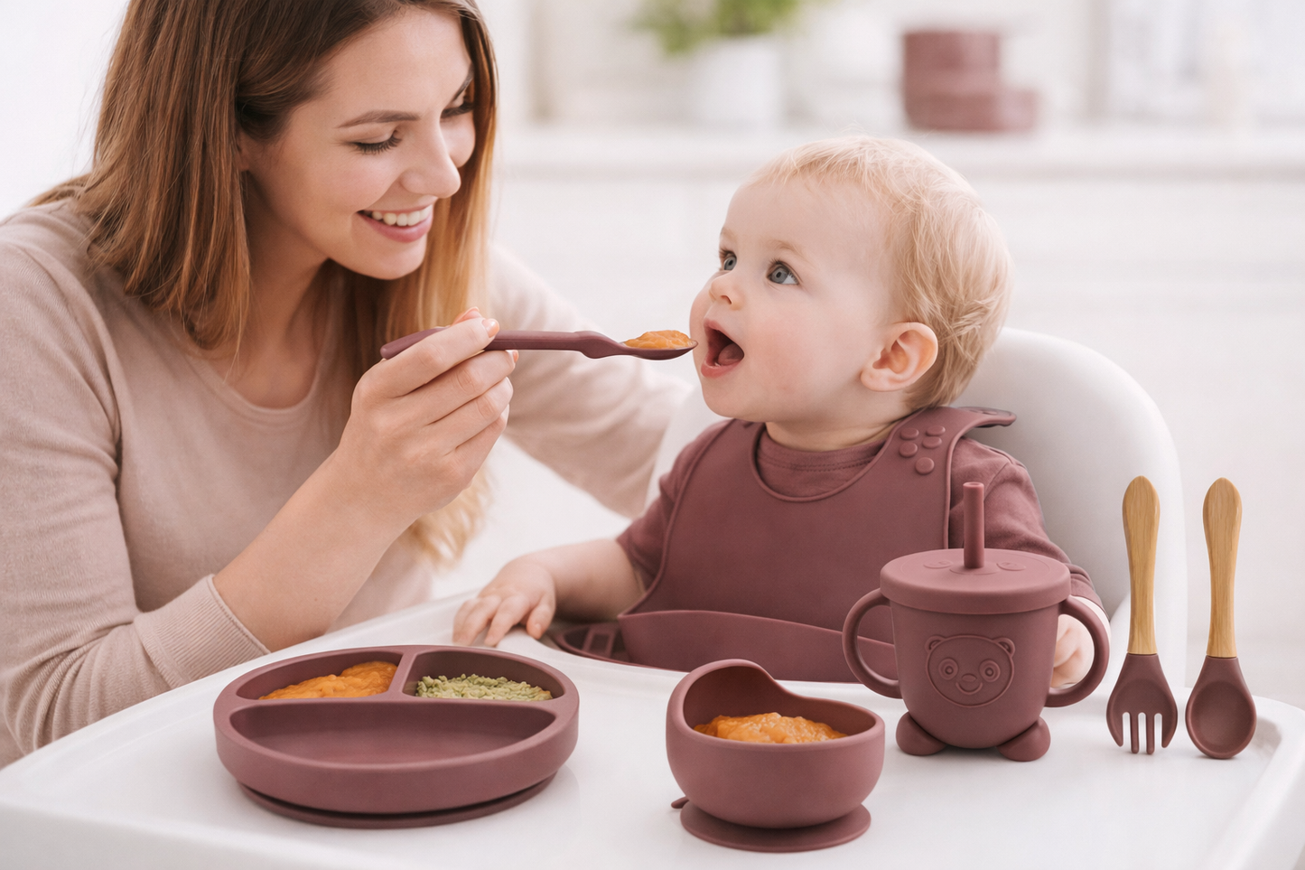 SET DE ALIMENTACION DE SILICONA DE ALTA CALIDAD 11 piezas