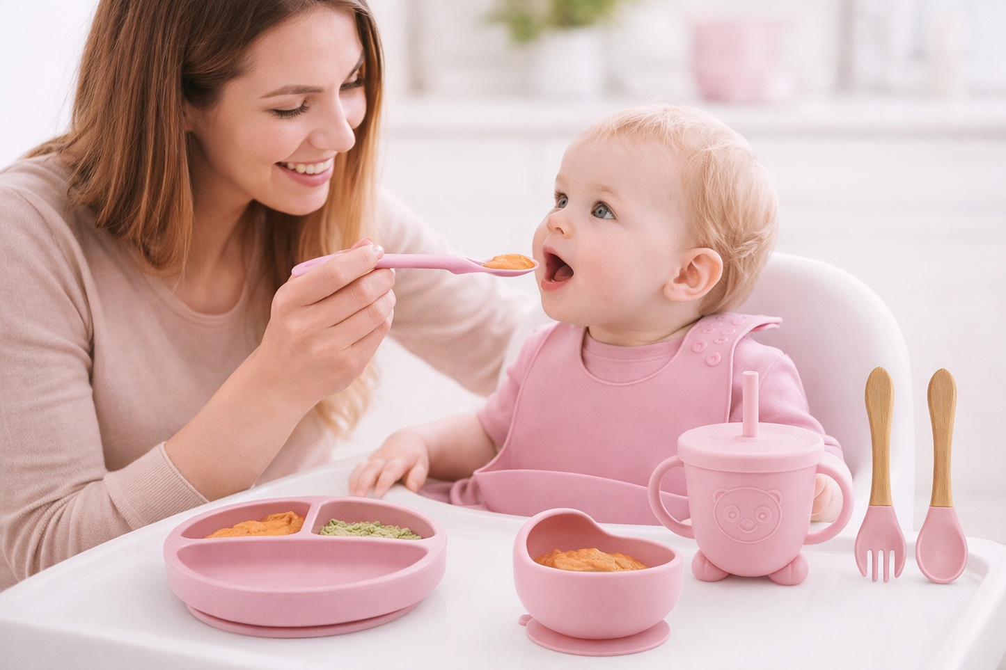 SET DE ALIMENTACION DE SILICONA DE ALTA CALIDAD 11 piezas