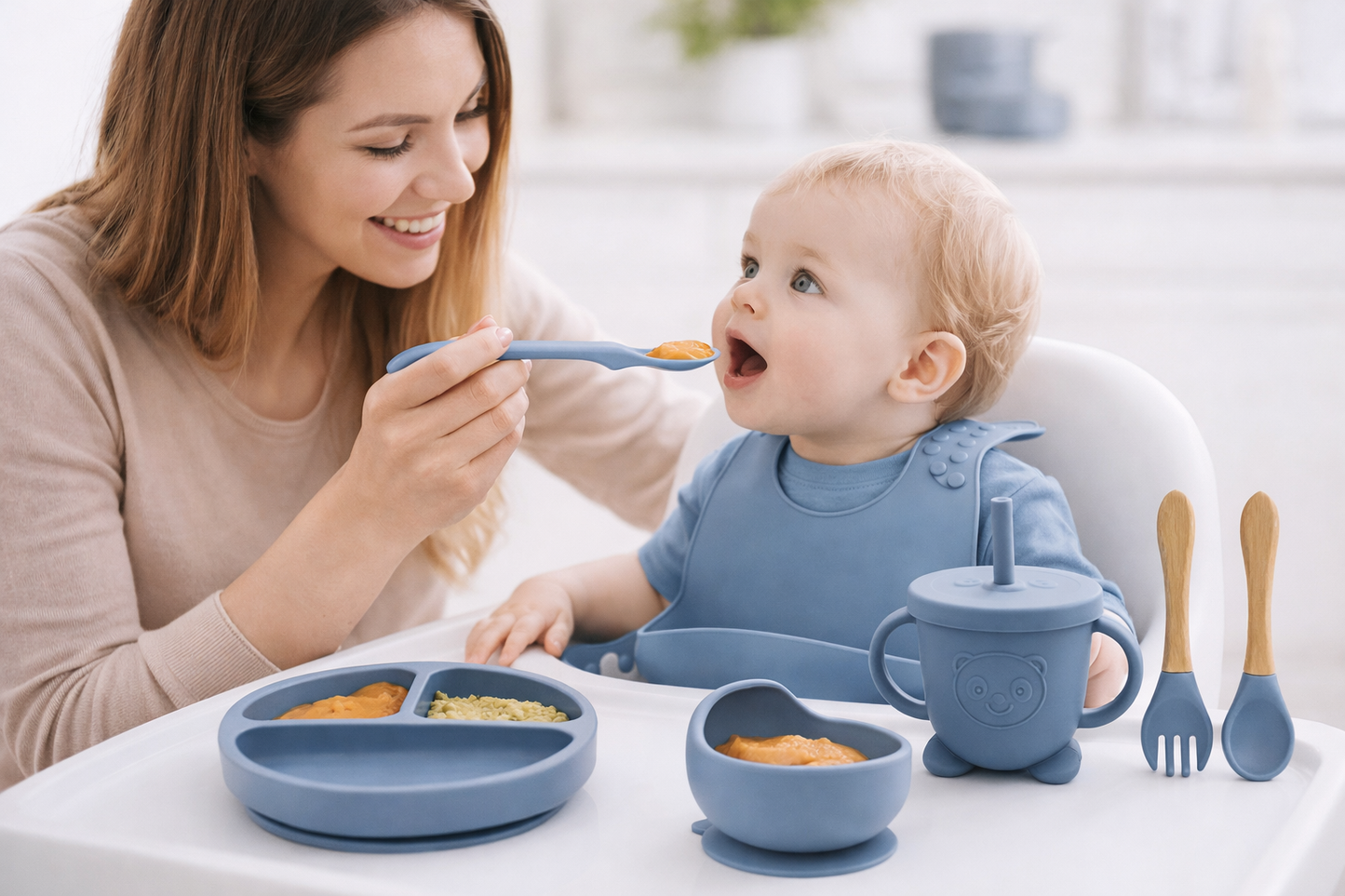 SET DE ALIMENTACION DE SILICONA DE ALTA CALIDAD 11 piezas