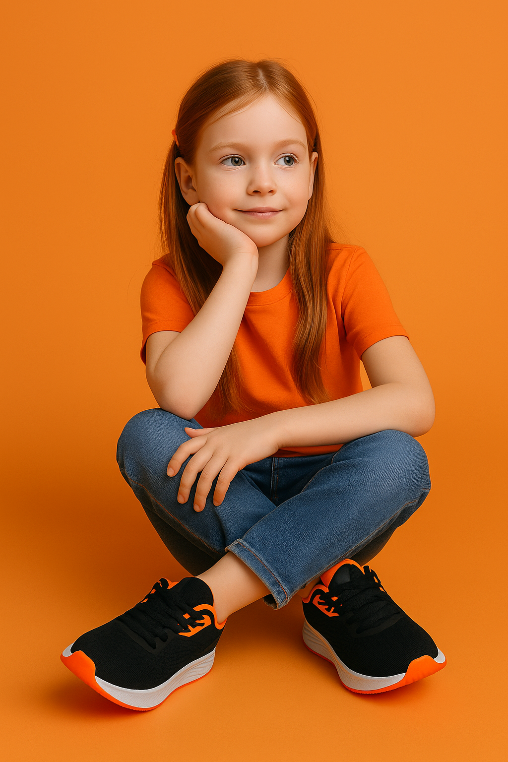 Zapatillas niña deportivas Fluor y  Orange