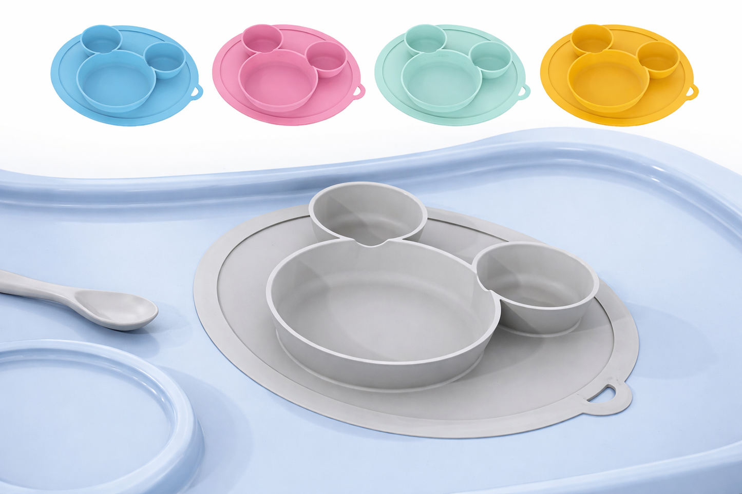 PLATO DE SILICONA ESTILO  MICKEY