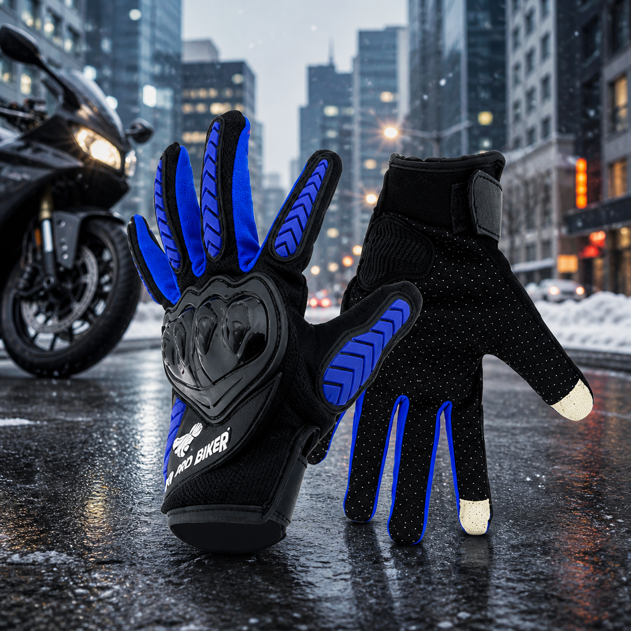 Guantes Tácticos Touch Antideslizantes con Protección – Uso Urbano / Moto / Bicicleta
