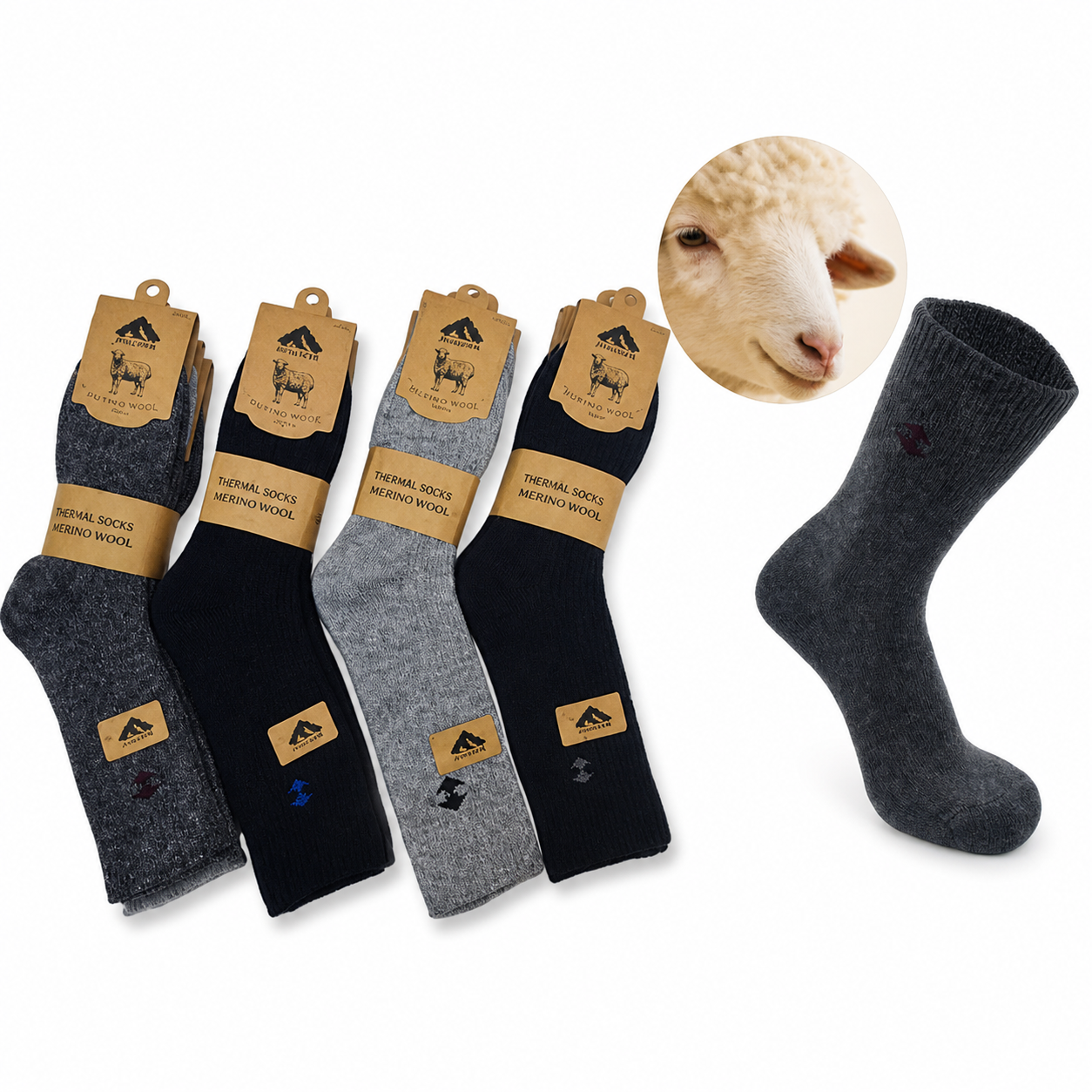 🧦 **CALCETAS TÉRMICAS LANA MERINO CAÑA ALTA ULTRA ABRIGADORAS 🔥**