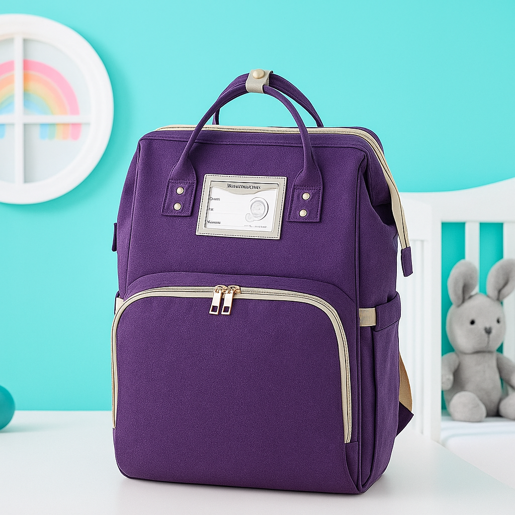 BOLSO CUNA MATERNAL CON TECHO Y PUERTO USB