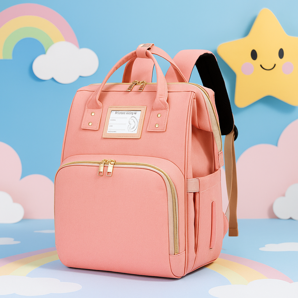 BOLSO CUNA MATERNAL CON TECHO Y PUERTO USB