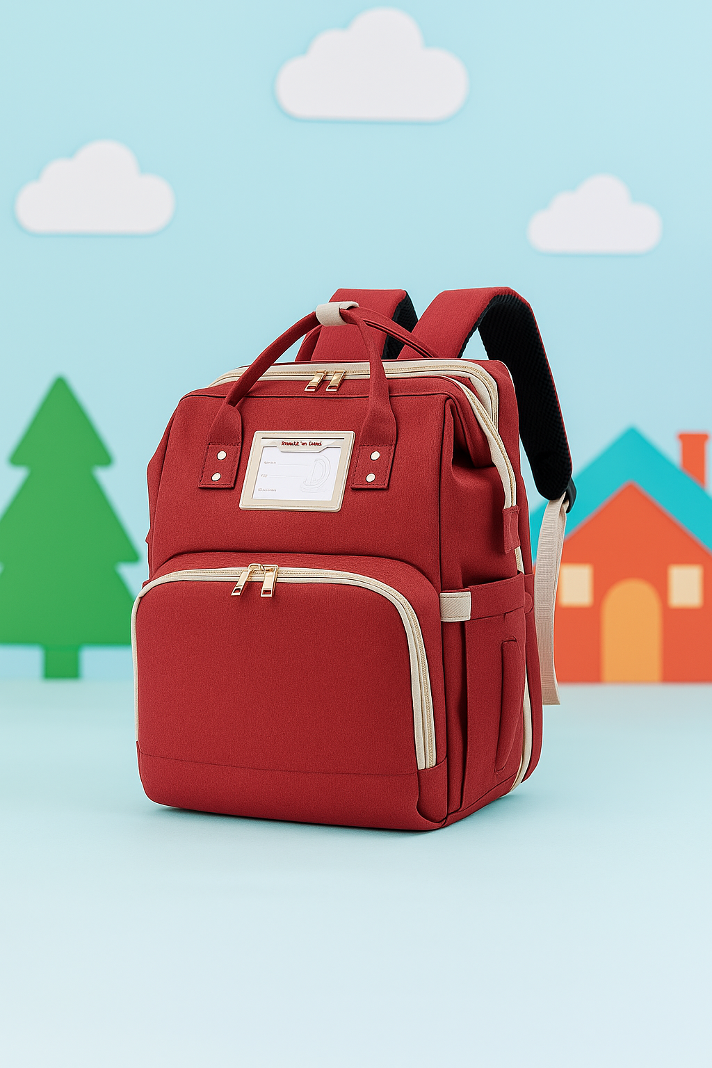 BOLSO CUNA MATERNAL CON TECHO Y PUERTO USB