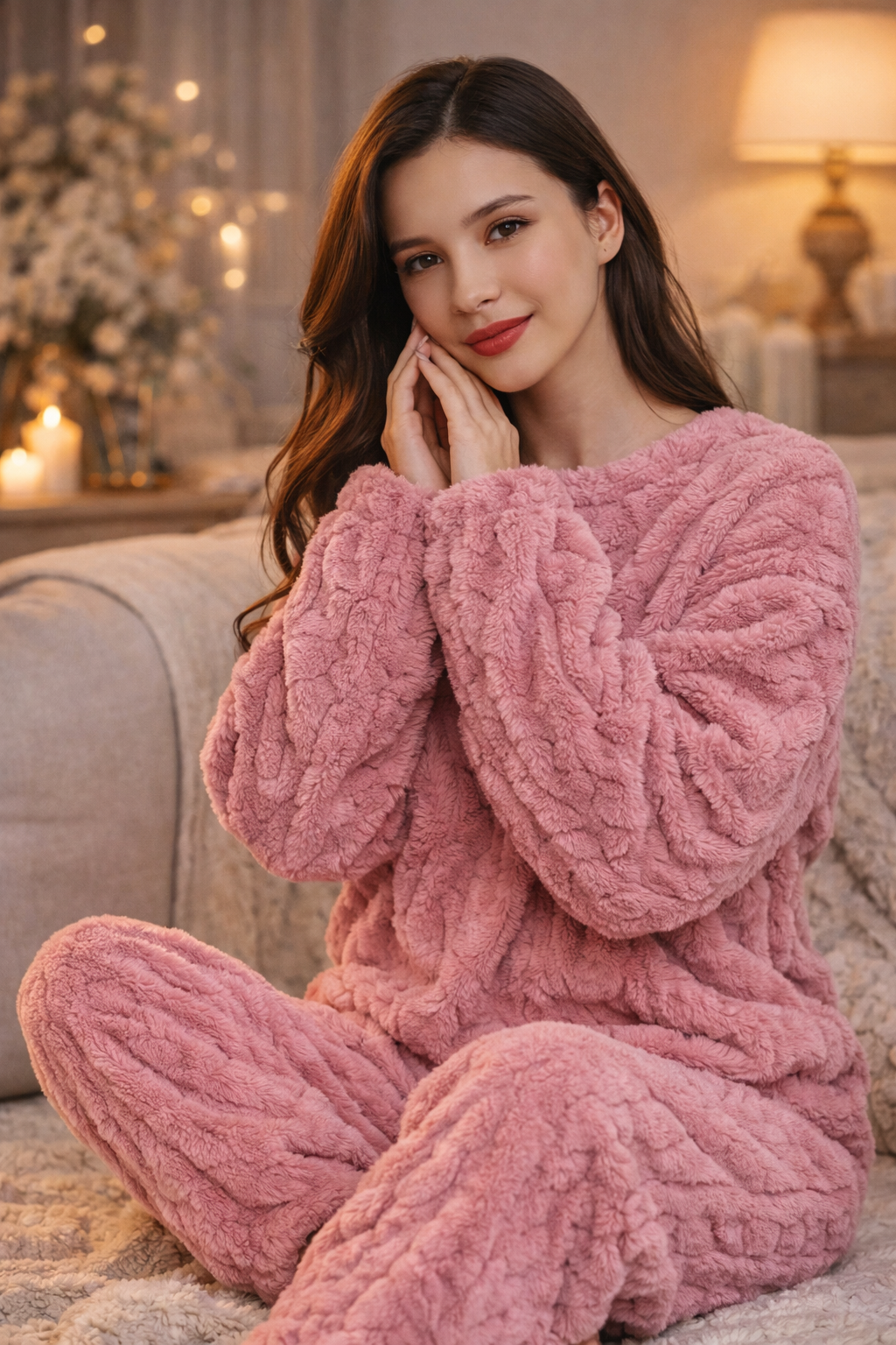 Pijama Polar Premium Ultra Suave Invierno Mujer – Calentito y Cómodo ❄️✨
