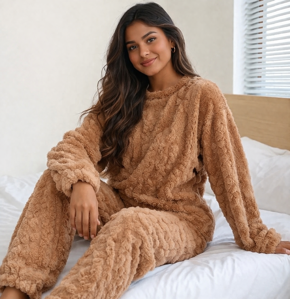 Pijama Polar Premium Ultra Suave Invierno Mujer – Calentito y Cómodo ❄️✨
