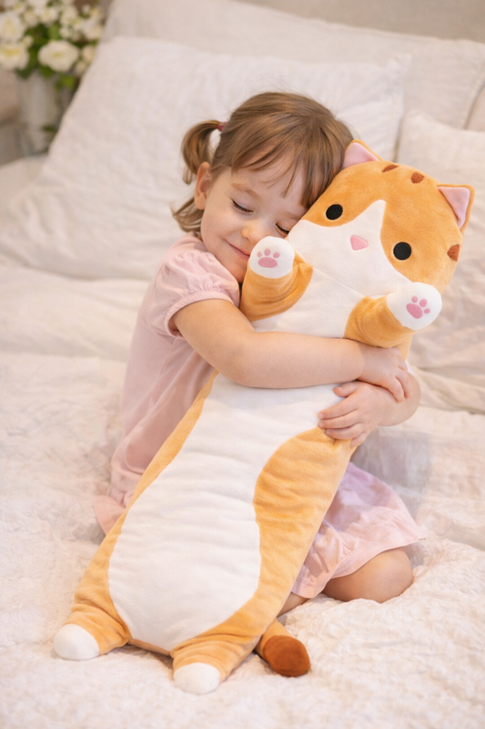 🐱💖 – Almohada Gato Kawaii Suave y Tierno para Dormir y Relajarse