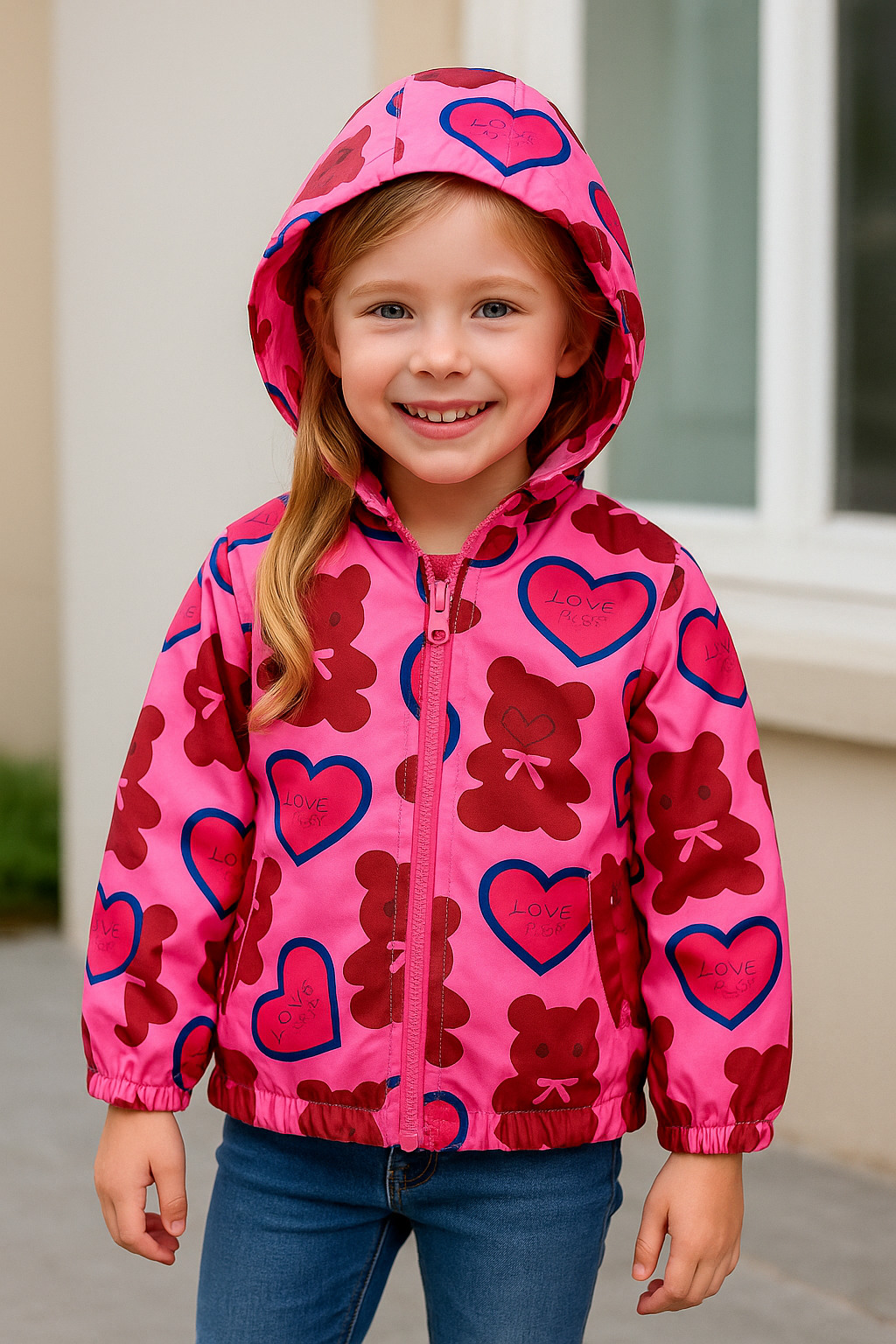 CHAQUETA NIÑA CORTA VIENTO IMPERMEABLE