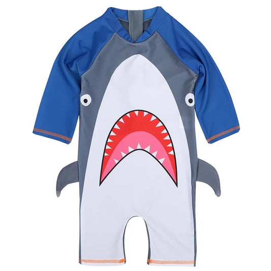 TRAJE DE  BAÑO ENTERITO NIÑO TIBURON