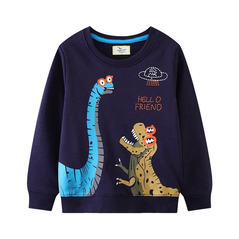 POLERON NIÑO JM Dinosaurios  100% Algodon