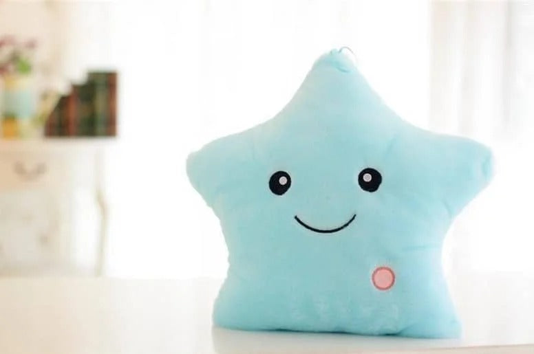 COJIN PELUCHE SUAVE LUMINOSO ESTRELLA 5 COLORES