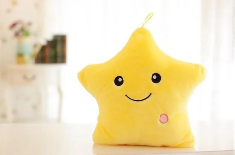 COJIN PELUCHE SUAVE LUMINOSO ESTRELLA 5 COLORES