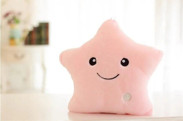 COJIN PELUCHE SUAVE LUMINOSO ESTRELLA 5 COLORES