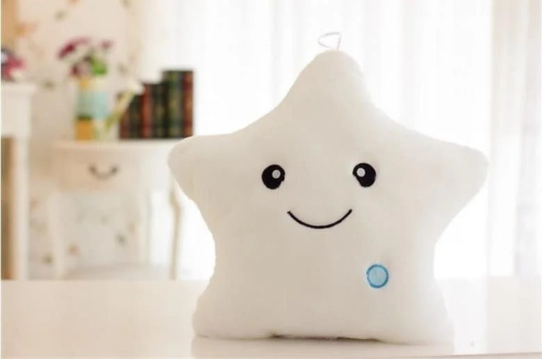 COJIN PELUCHE SUAVE LUMINOSO ESTRELLA 5 COLORES