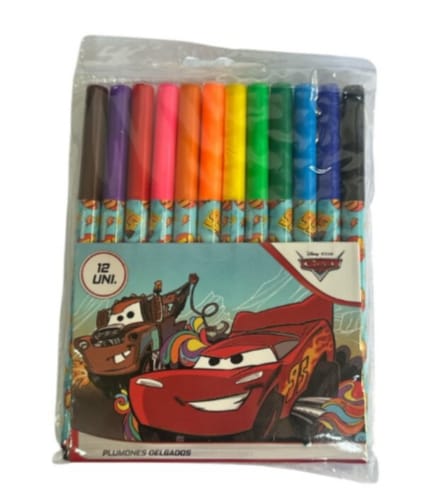 🖍️ Plumones Disney – Set 12 Colores (Diseños Surtidos)