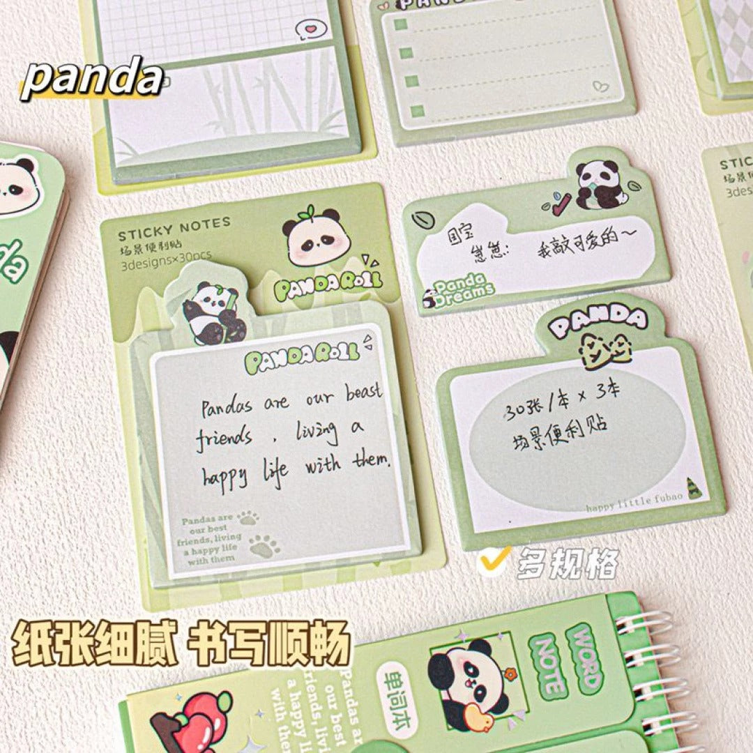 🐼 Sticky Notes Panda Kawaii – Set de Notas Adhesivas Cute