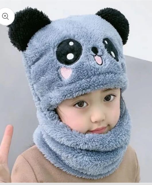 Gorro Panda Kawaii con Cuello 🧸❄️ ¡Abrigo y ternura en uno!