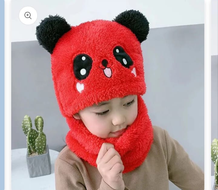 Gorro Panda Kawaii con Cuello 🧸❄️ ¡Abrigo y ternura en uno!