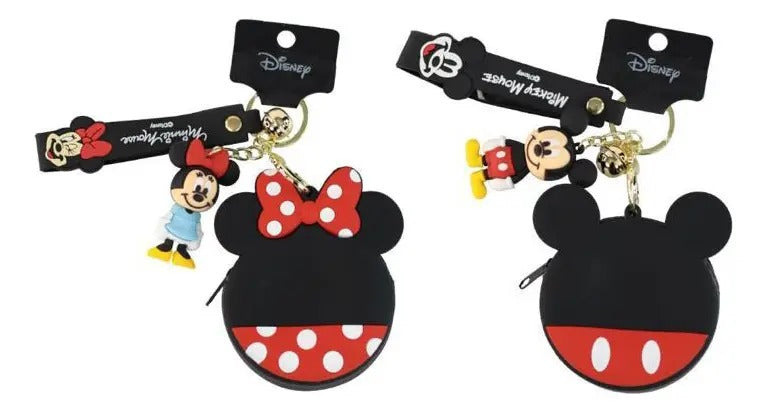 LLAVERO CON MONEDERO DISNEY MINNIE Y MICKEY MOUSE
