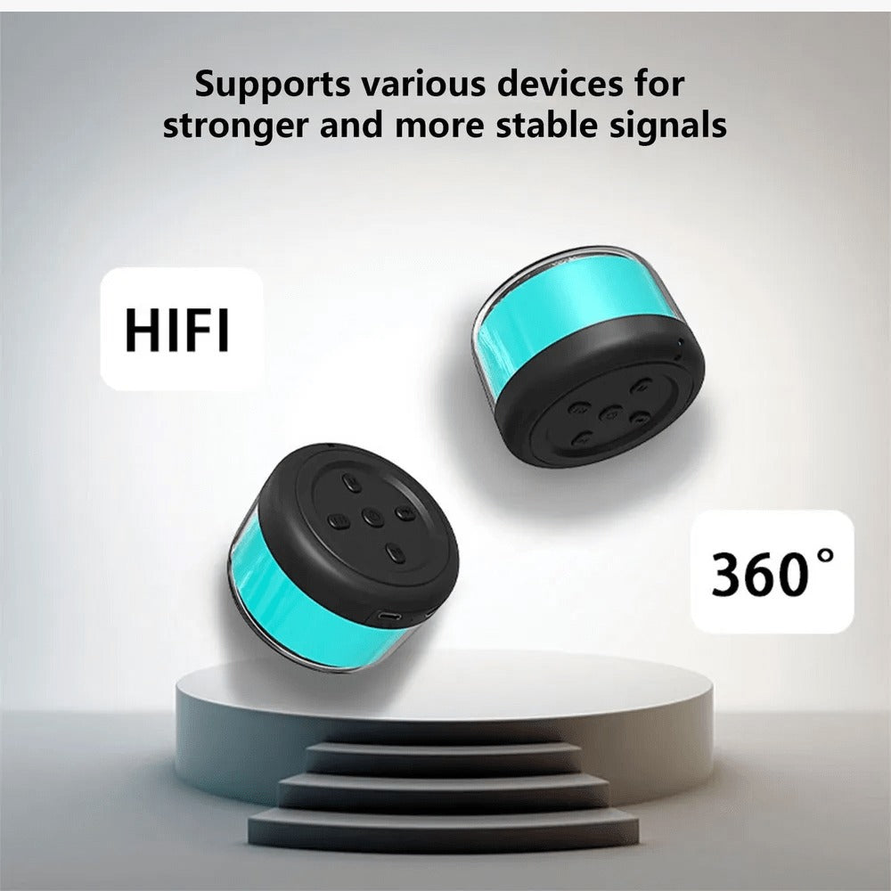 🔊 Parlante Bluetooth TWS Mini – Sonido Estéreo y Luces LED 🔥