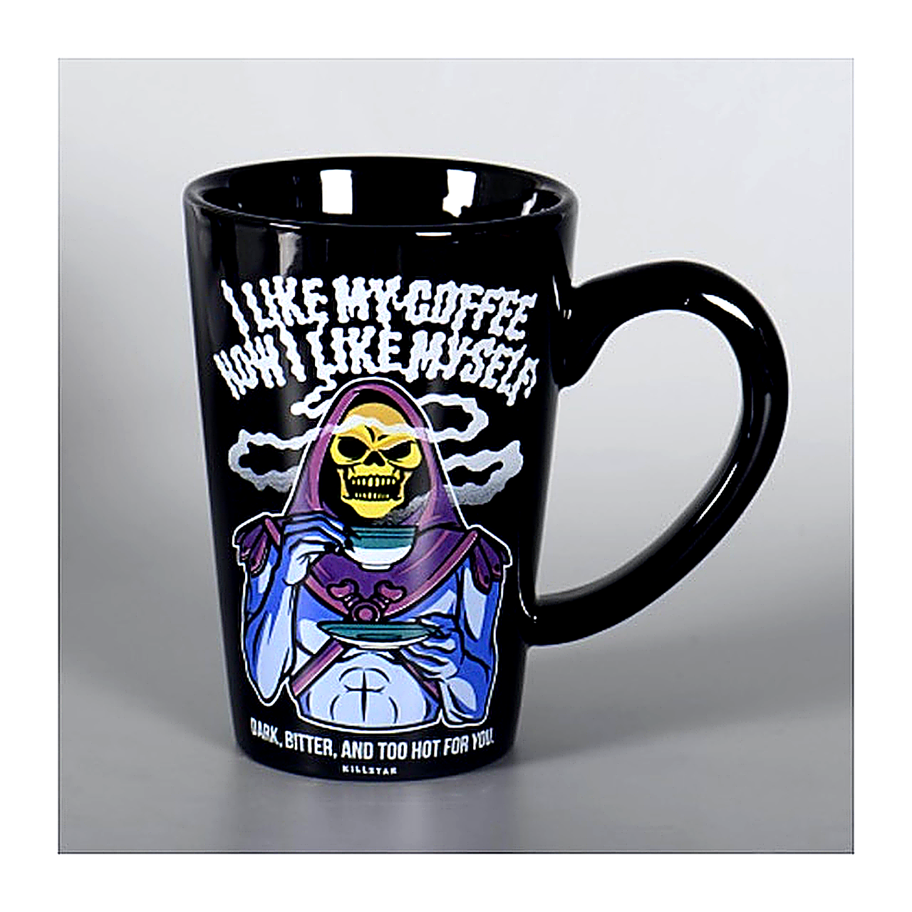 Tazón Estilo Villano Calavera Dark ☕💀 Diseño Retro 80s